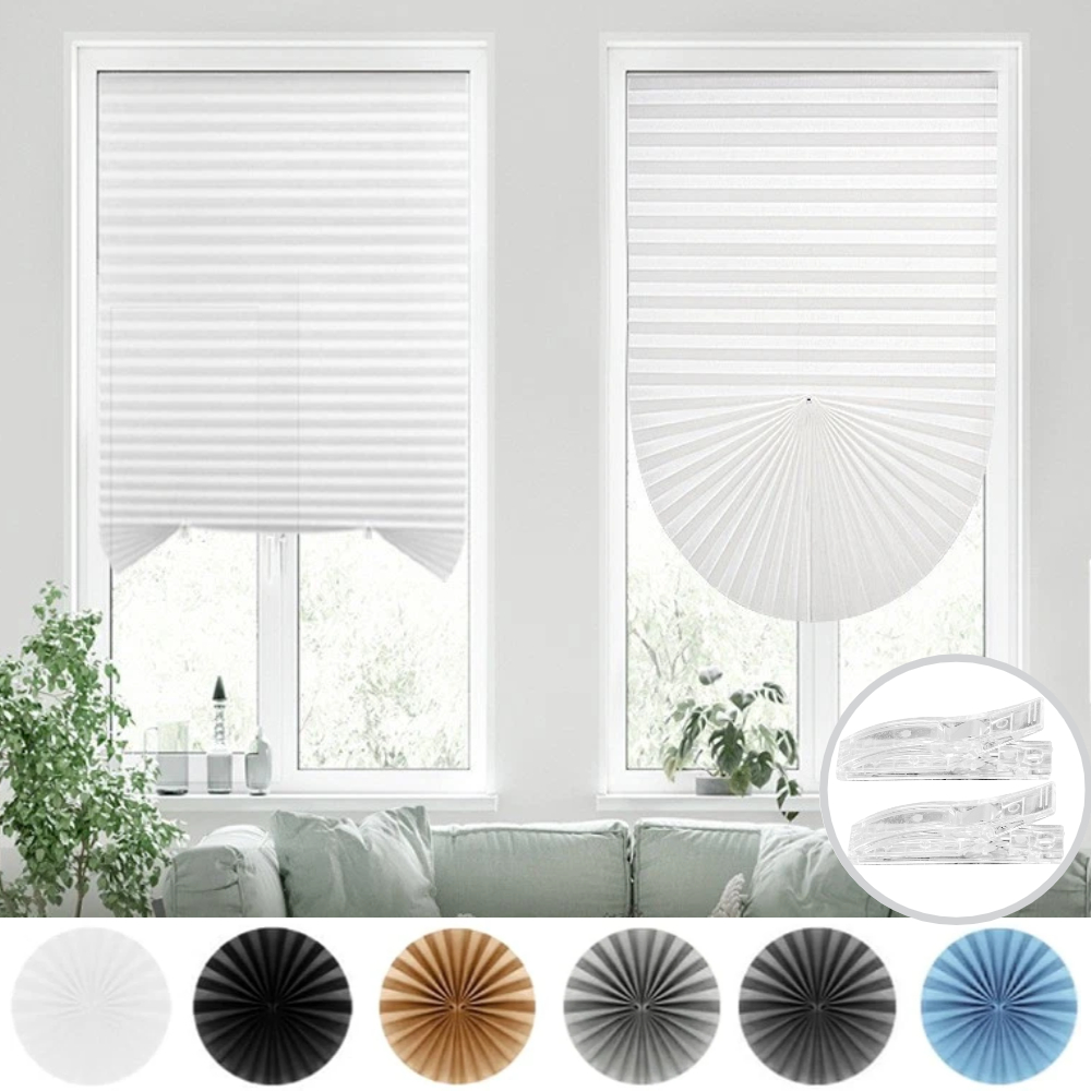Home Textiles France - Pleated Window Blinds Temporary Window Shades