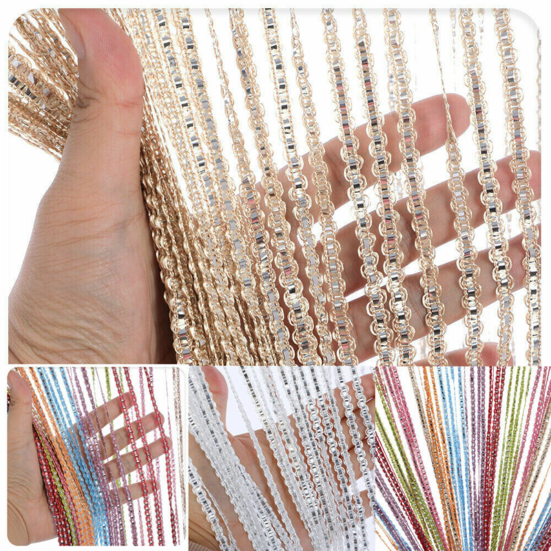 Home Textiles France - 1x2m Beaded String Curtain Door Curtain