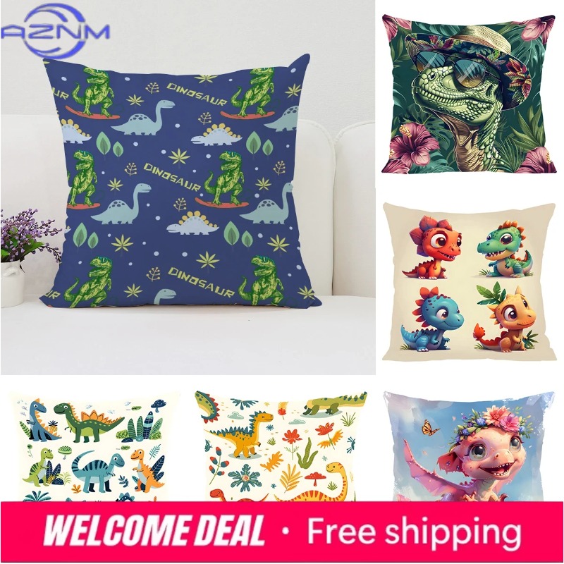 40x40 Cushion Cover Dinosaur L - Home Landing Textiles recensione e prezzo