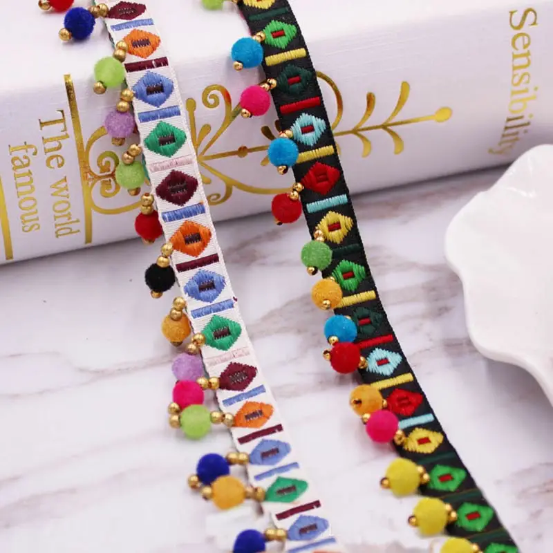 1yards/lot Pompom Fringe trim  - Home Ec Textiles recensione e prezzo