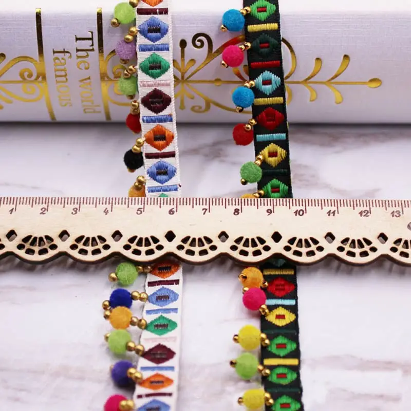 1yards/lot Pompom Fringe trim  - Home Ec Textiles recensione e prezzo