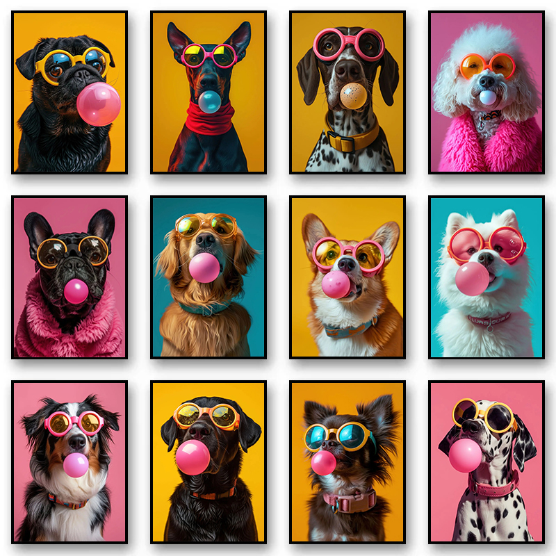 Animals Funny Prints Dog Color - Home Textiles France recensione e prezzo