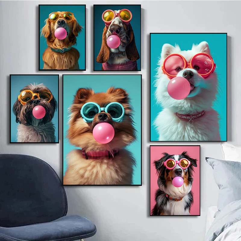 Animals Funny Prints Dog Color - Home Textiles France recensione e prezzo