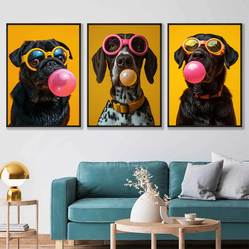 Animals Funny Prints Dog Color - Home Textiles France recensione e prezzo