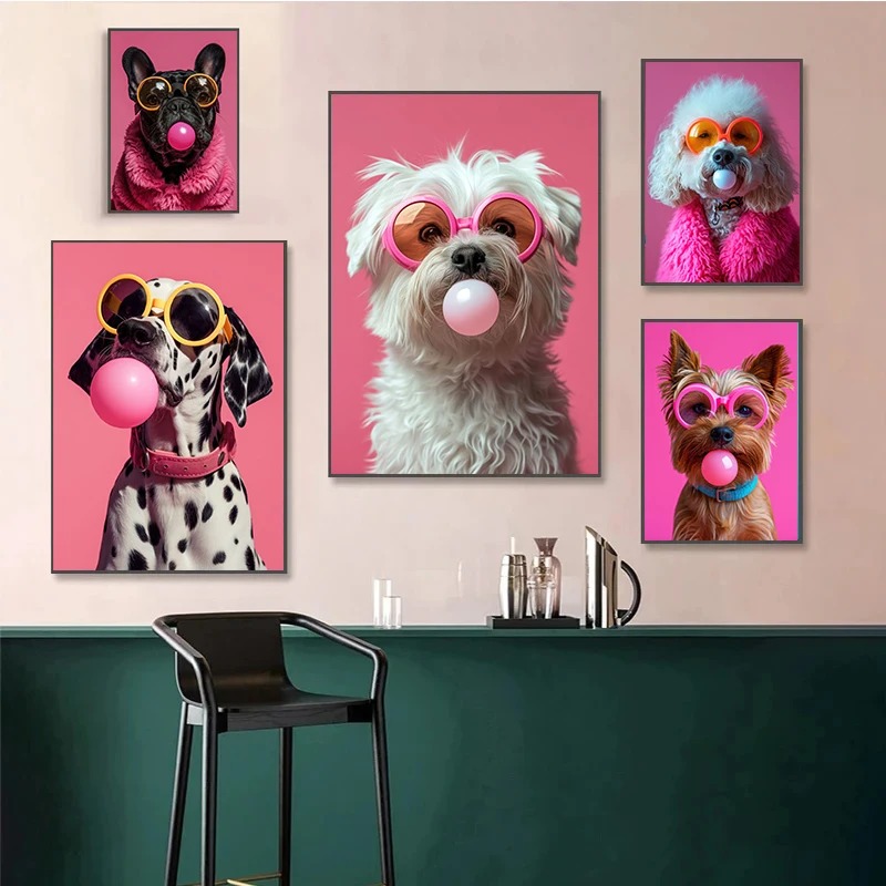 Animals Funny Prints Dog Color - Home Textiles France recensione e prezzo