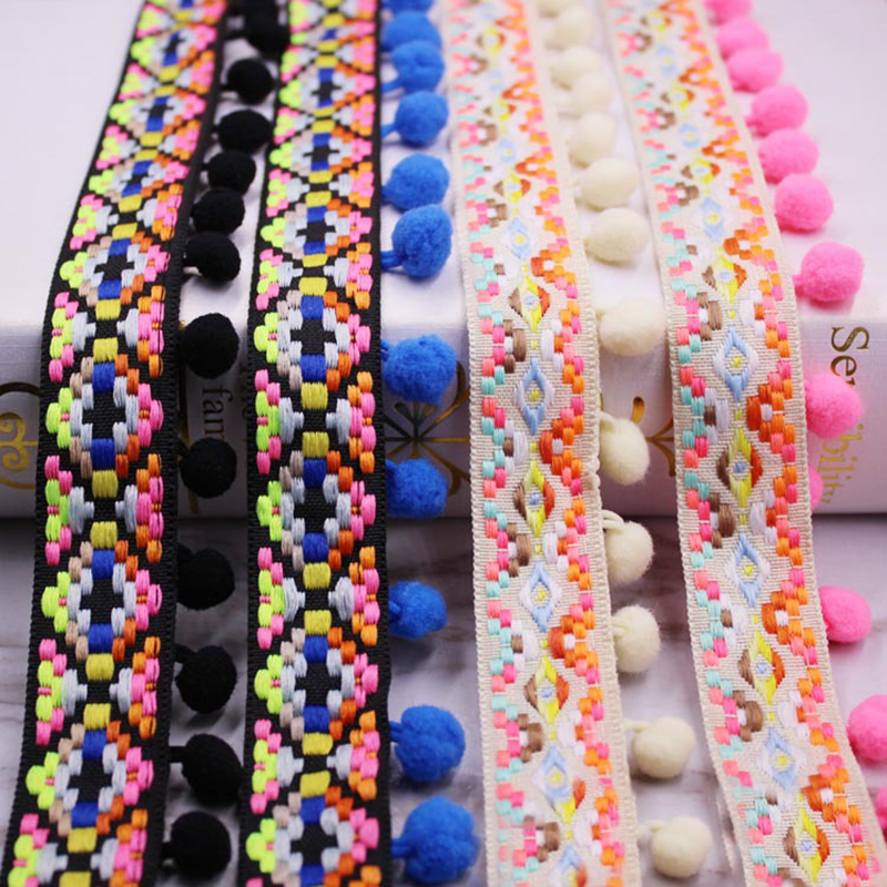 1yards/lot Pompom Fringe trim  - Home Ec Textiles recensione e prezzo