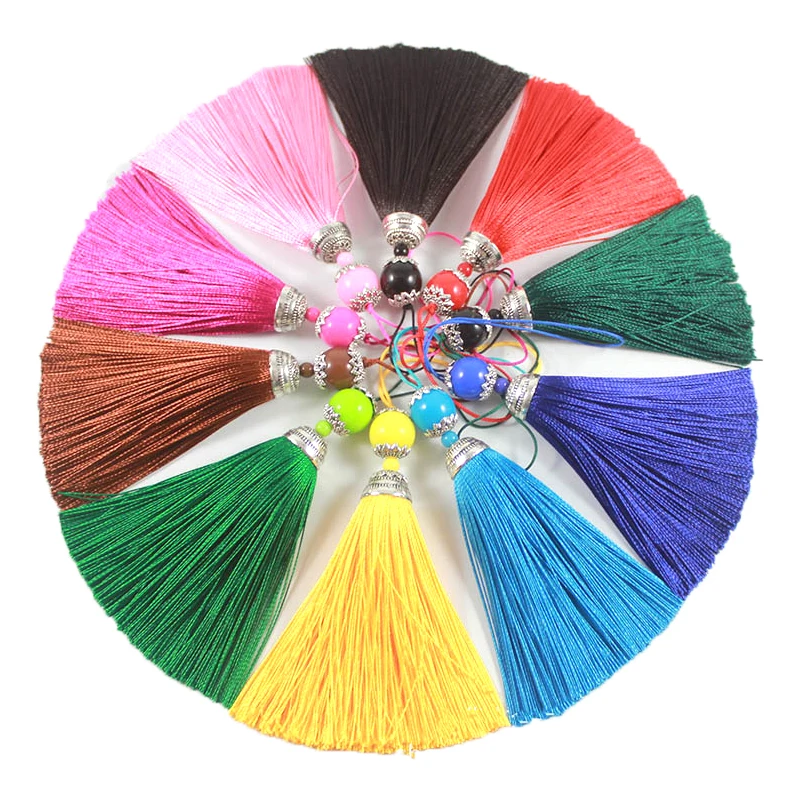 2/5Pcs 8CM Silk Tassel with Ac - Home Ec Textiles recensione e prezzo