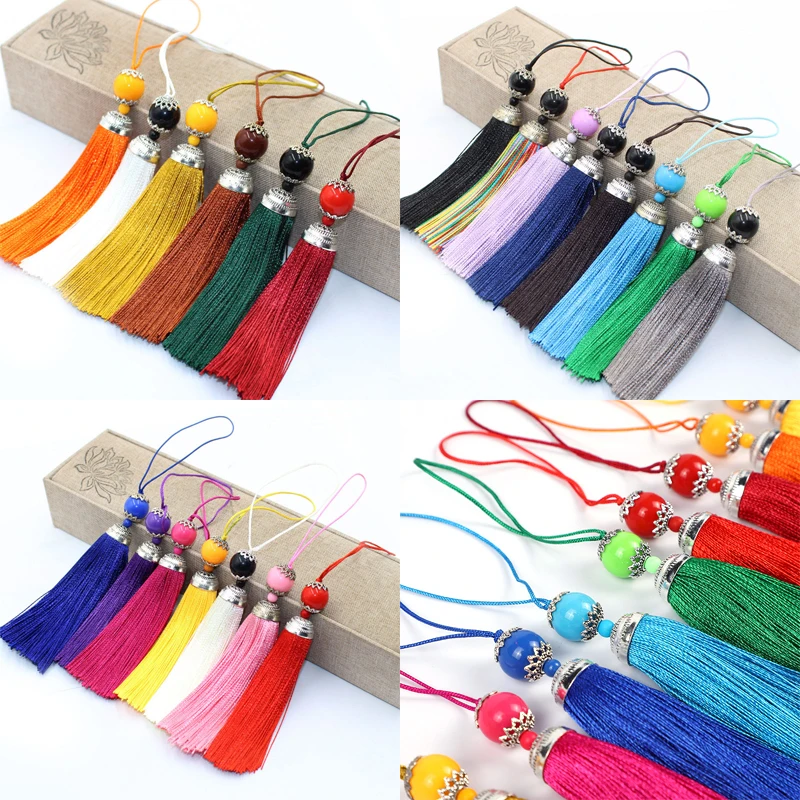 2/5Pcs 8CM Silk Tassel with Ac - Home Ec Textiles recensione e prezzo