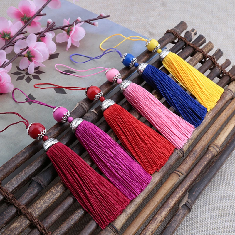 2/5Pcs 8CM Silk Tassel with Ac - Home Ec Textiles recensione e prezzo