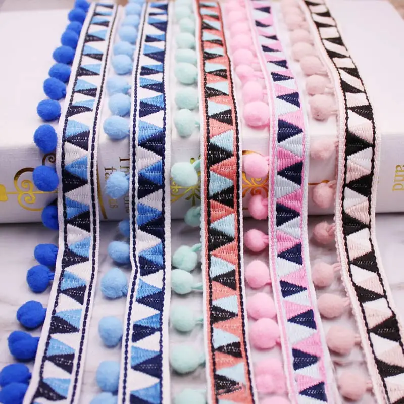 1-10Yards Pompoms Lace Trim Ba - Home Ec Textiles recensione e prezzo