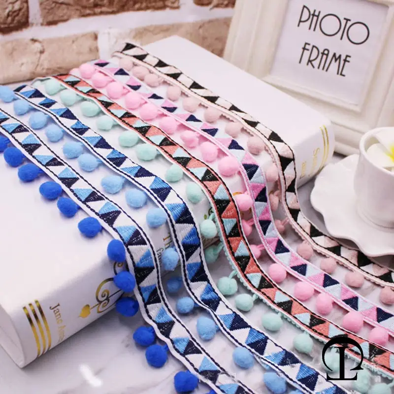 1-10Yards Pompoms Lace Trim Ba - Home Ec Textiles recensione e prezzo