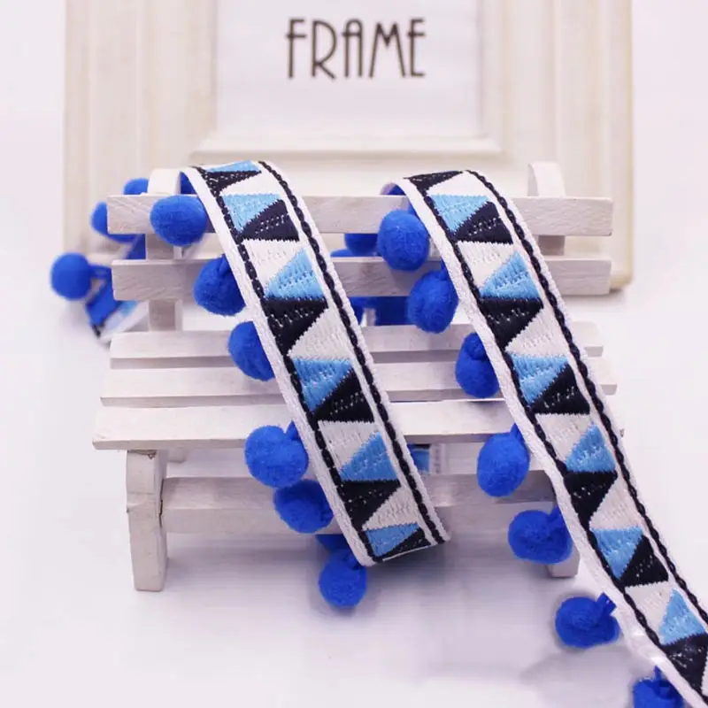 1-10Yards Pompoms Lace Trim Ba - Home Ec Textiles recensione e prezzo