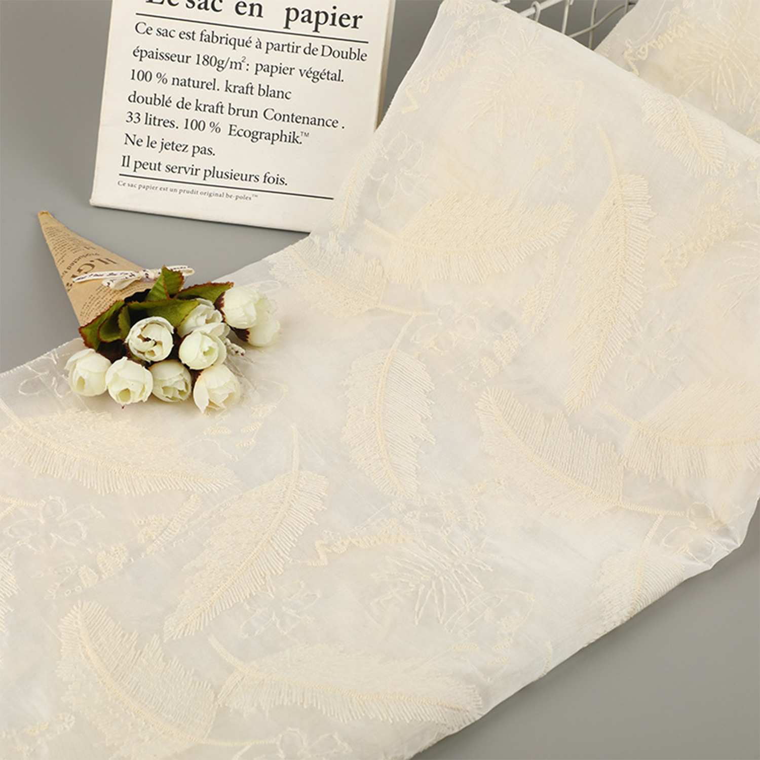 5 Yards Silk Cotton Embroidery - Home Textiles Suppliers In Usa recensione e prezzo