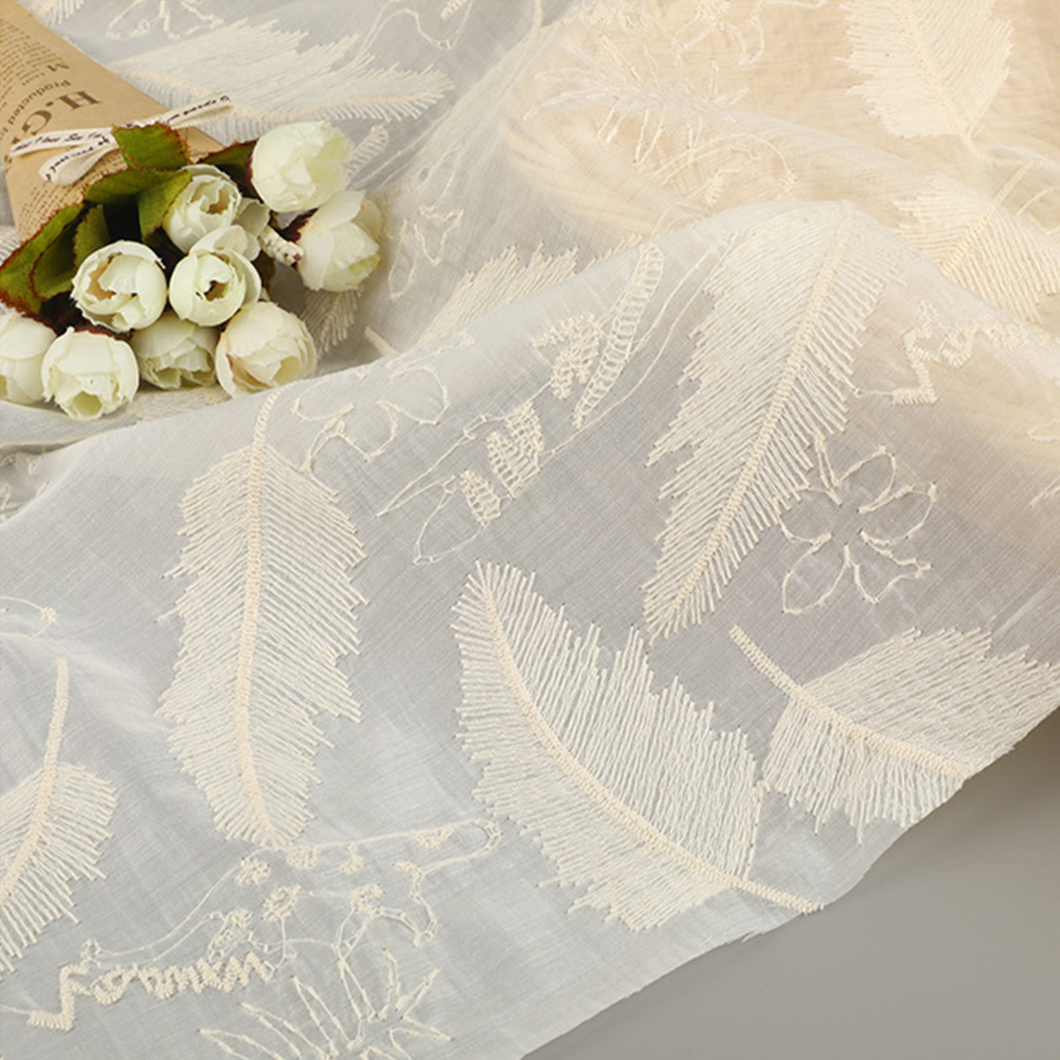 5 Yards Silk Cotton Embroidery - Home Textiles Suppliers In Usa recensione e prezzo